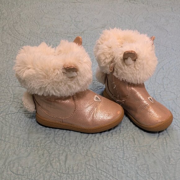 Cat and Jack Toddler Winter Bunny Boots Size 7 - Picture 7 of 13